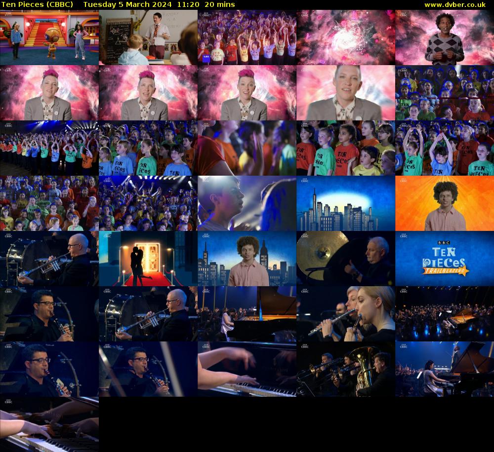 Ten Pieces (CBBC) Tuesday 5 March 2024 11:20 - 11:40