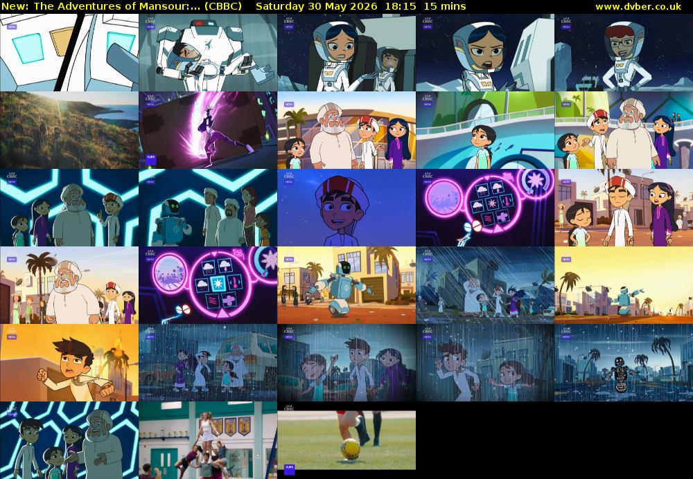 The Adventures of Mansour:... (CBBC) Saturday 30 May 2026 18:15 - 18:30