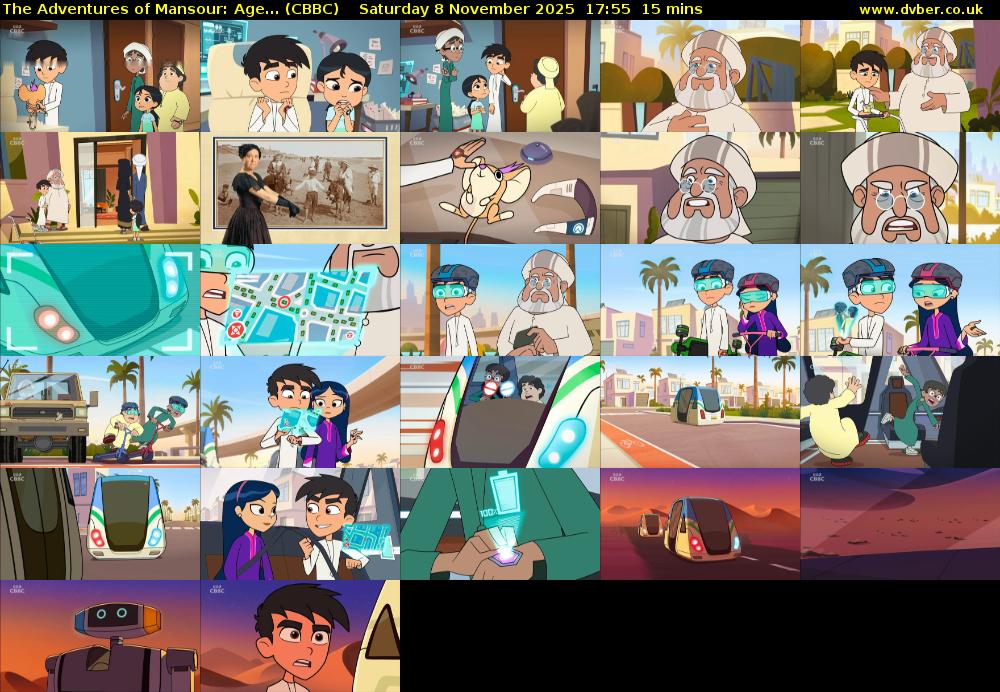 The Adventures of Mansour: Age... (CBBC) Saturday 8 November 2025 17:55 - 18:10