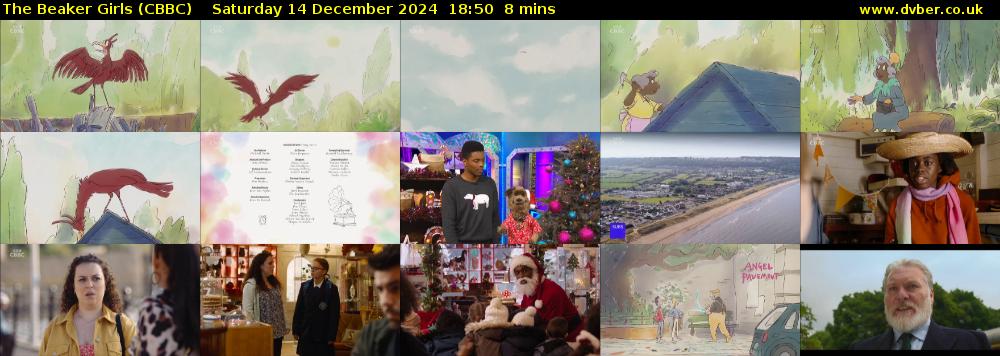 The Beaker Girls (CBBC) Saturday 14 December 2024 18:50 - 18:58