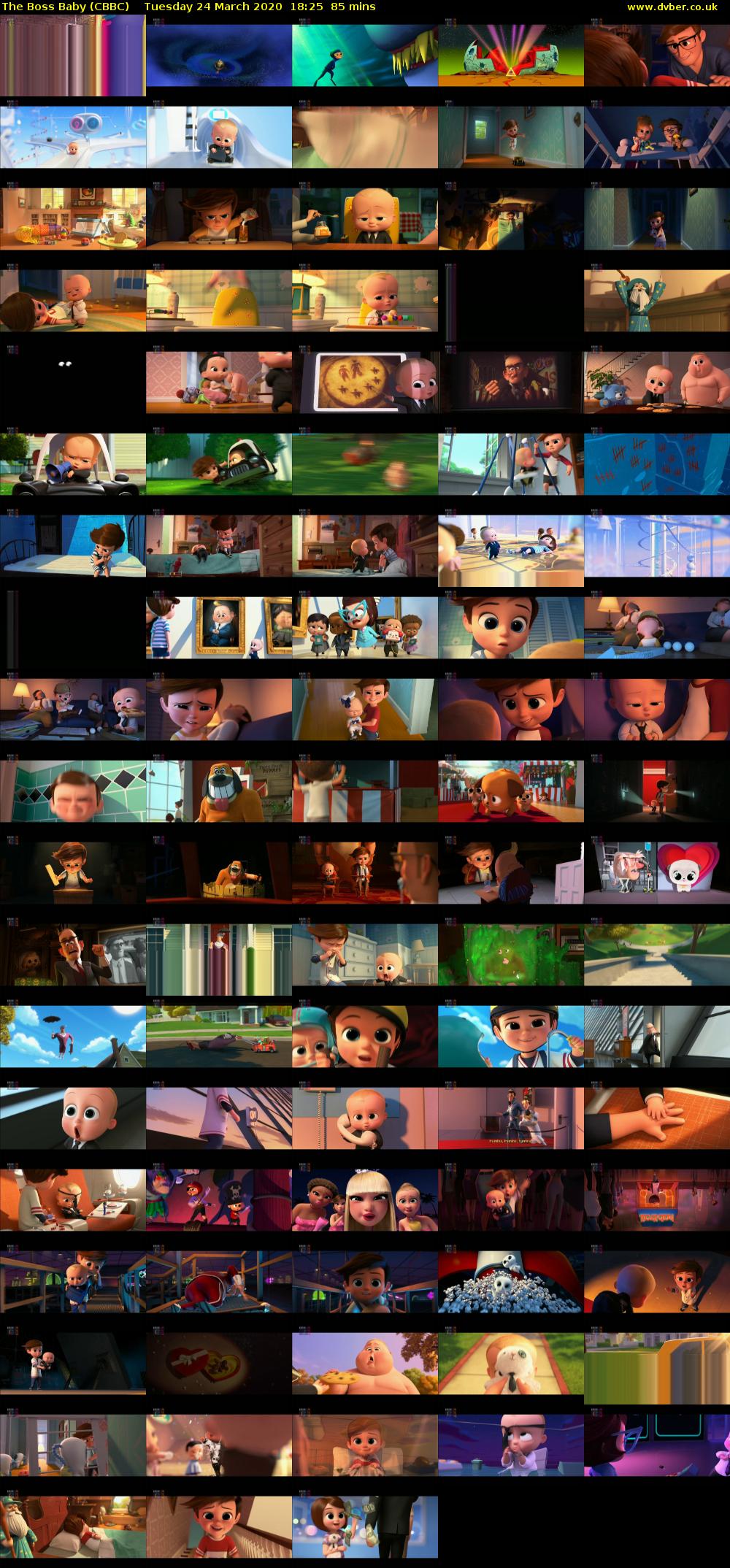 The Boss Baby (CBBC) Tuesday 24 March 2020 18:25 - 19:50