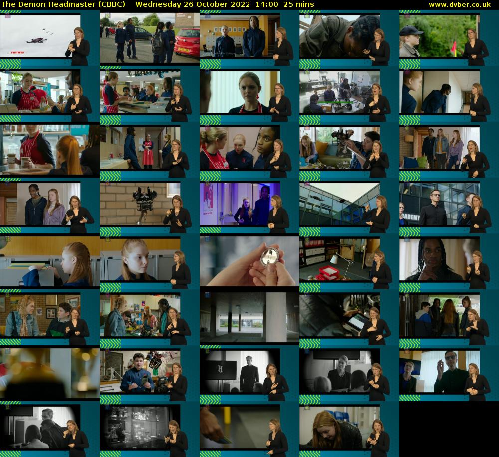 The Demon Headmaster (CBBC) Wednesday 26 October 2022 14:00 - 14:25