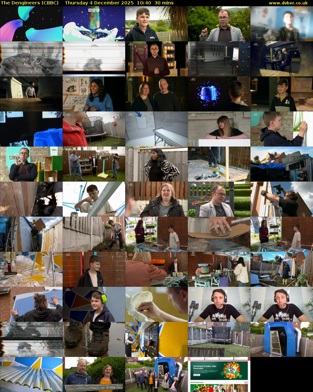 The Dengineers (CBBC) Thursday 4 December 2025 10:40 - 11:10