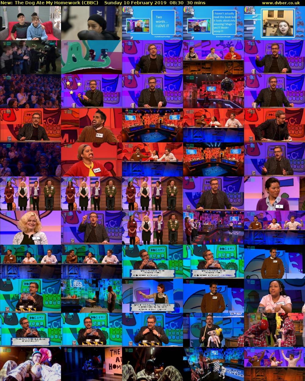 The Dog Ate My Homework (CBBC) Sunday 10 February 2019 08:30 - 09:00