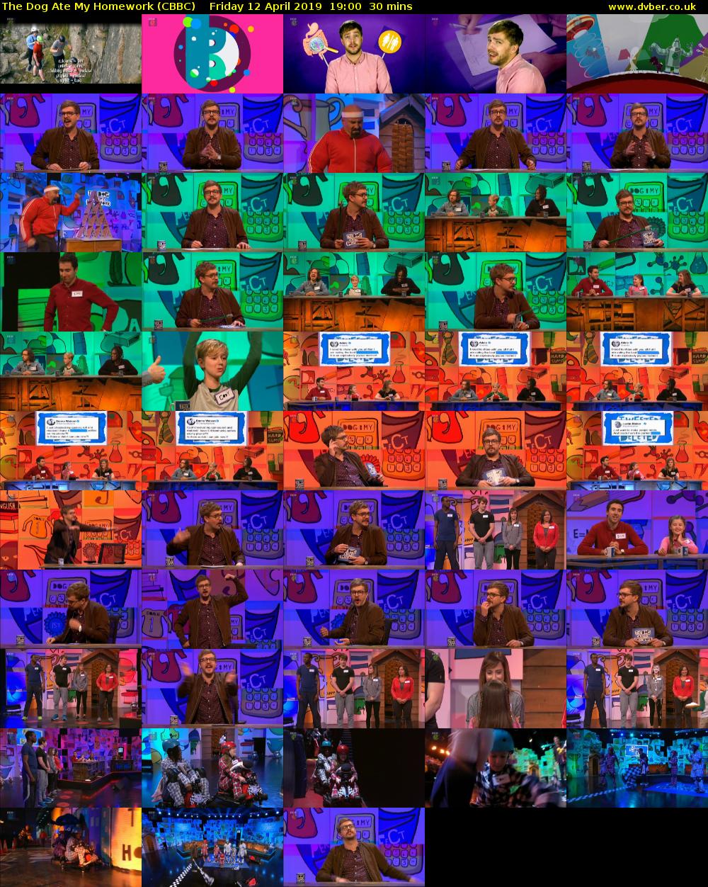 The Dog Ate My Homework (CBBC) Friday 12 April 2019 19:00 - 19:30