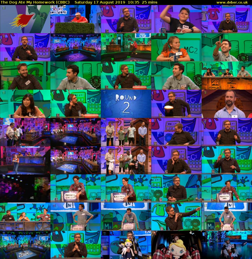 The Dog Ate My Homework (CBBC) Saturday 17 August 2019 10:35 - 11:00