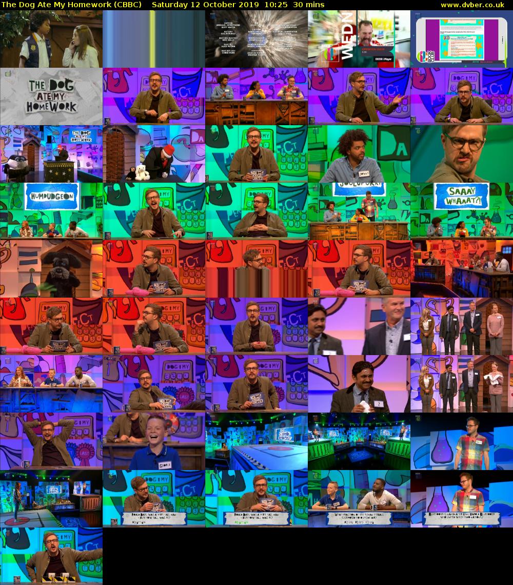 The Dog Ate My Homework (CBBC) Saturday 12 October 2019 10:25 - 10:55