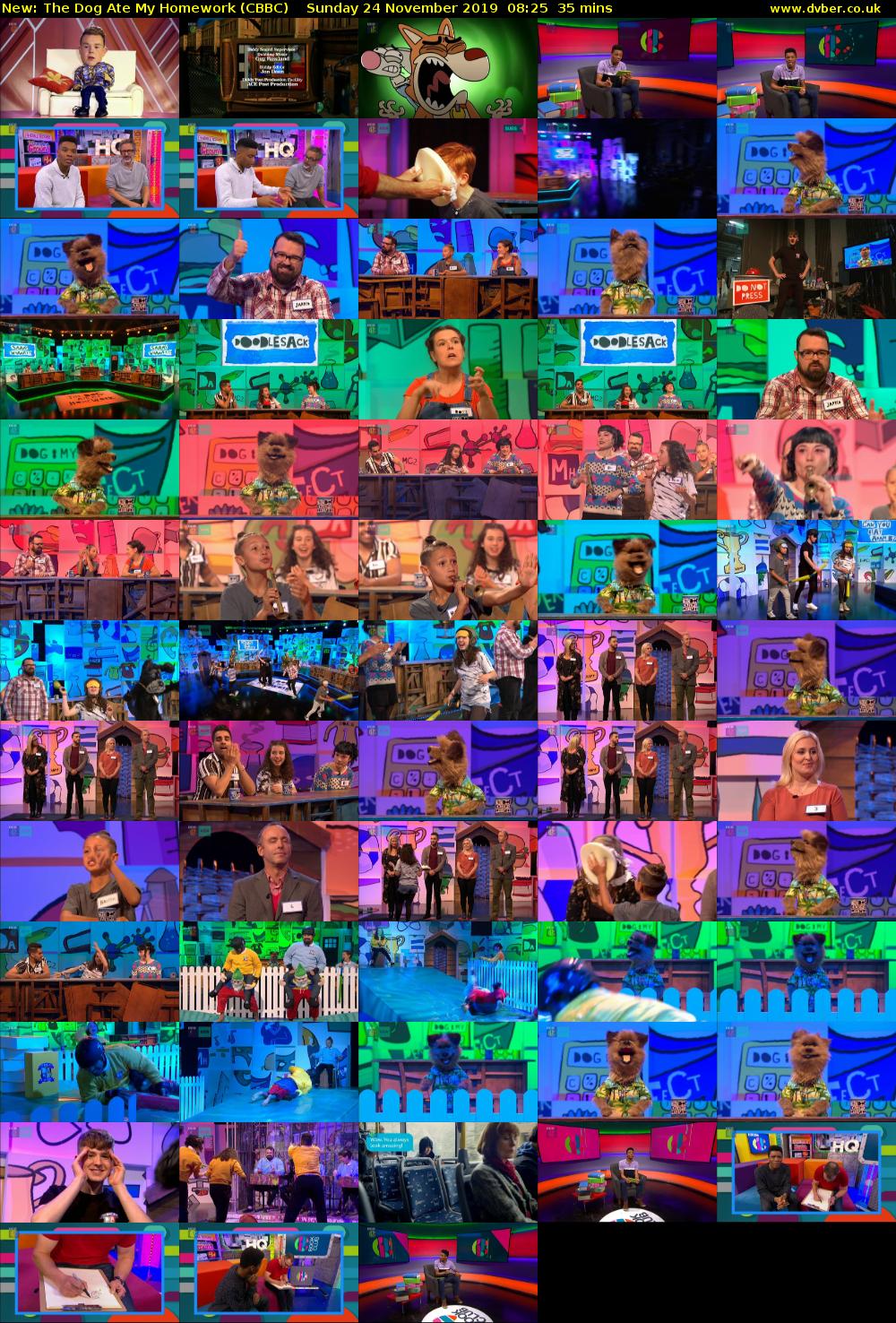 The Dog Ate My Homework (CBBC) Sunday 24 November 2019 08:25 - 09:00