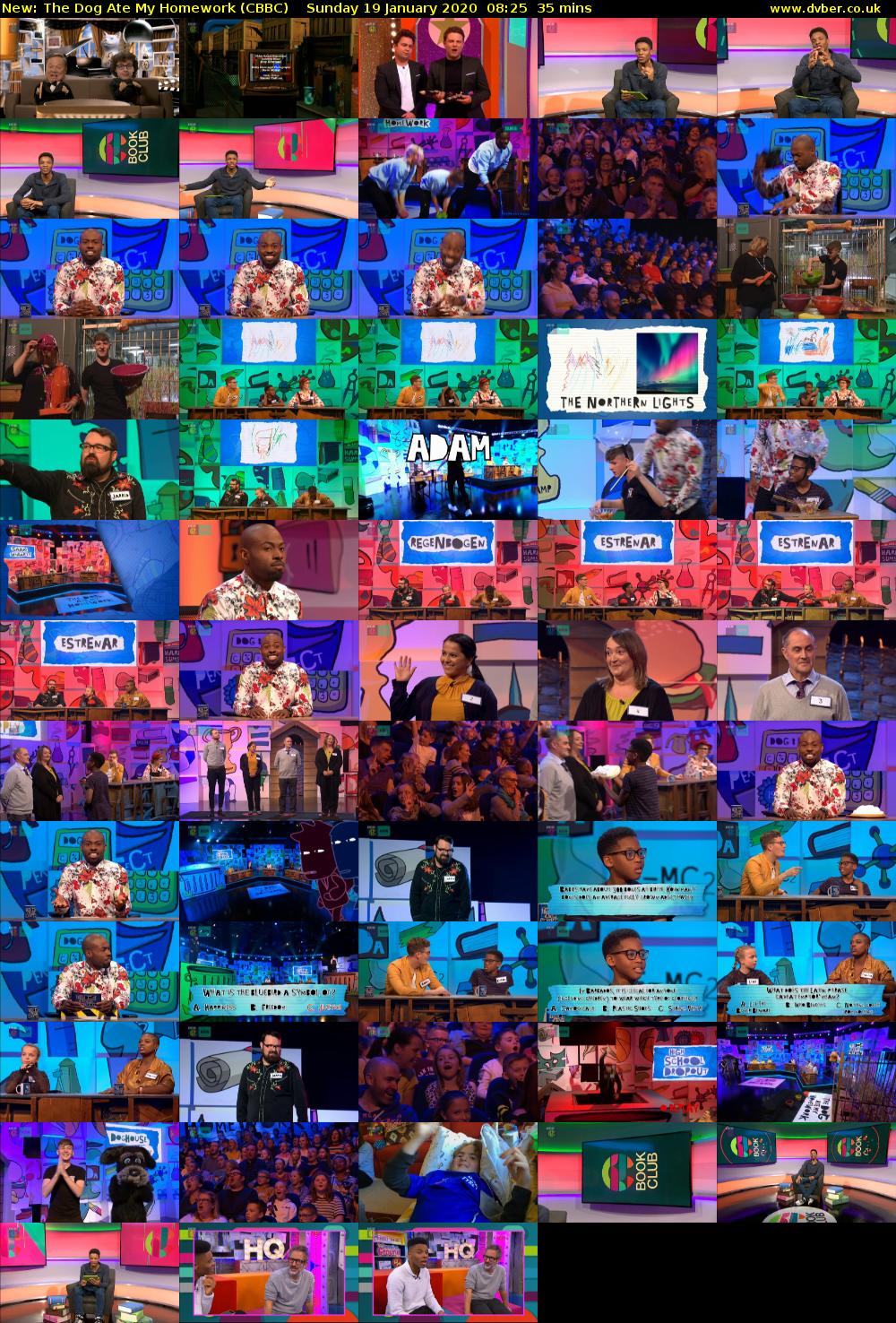 The Dog Ate My Homework (CBBC) Sunday 19 January 2020 08:25 - 09:00