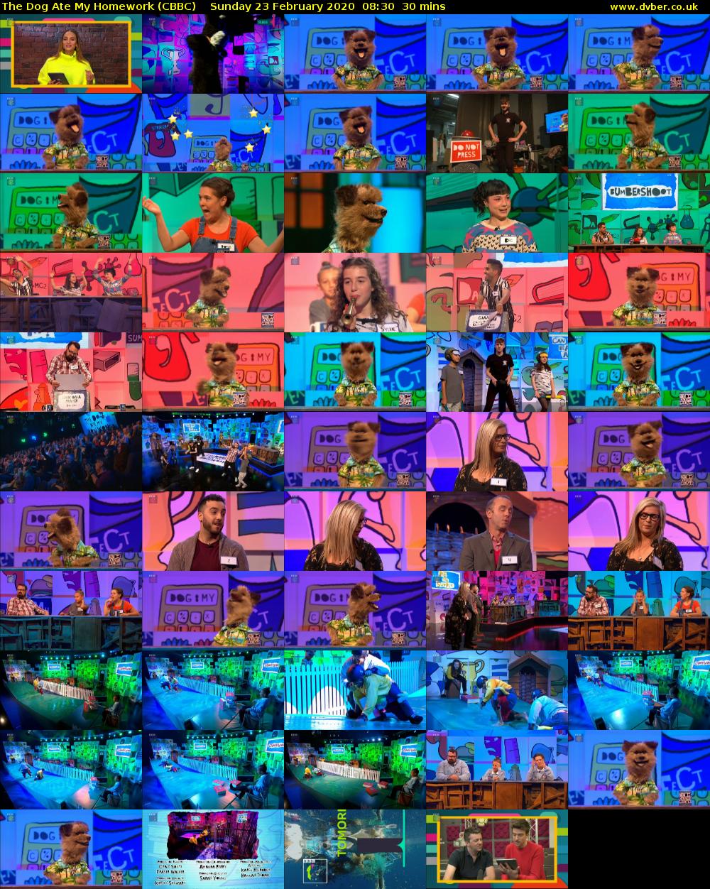 The Dog Ate My Homework (CBBC) Sunday 23 February 2020 08:30 - 09:00