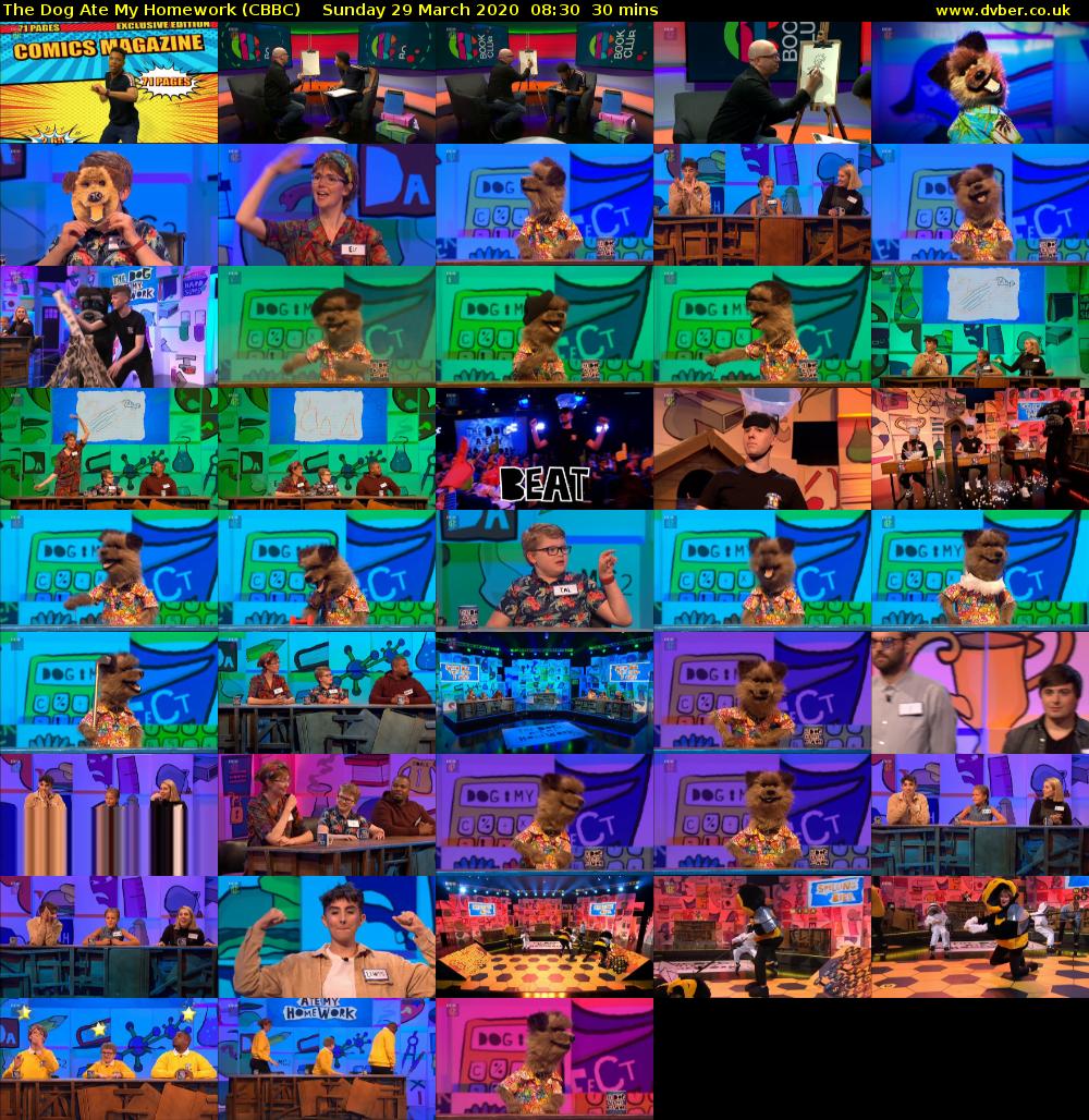 The Dog Ate My Homework (CBBC) Sunday 29 March 2020 08:30 - 09:00