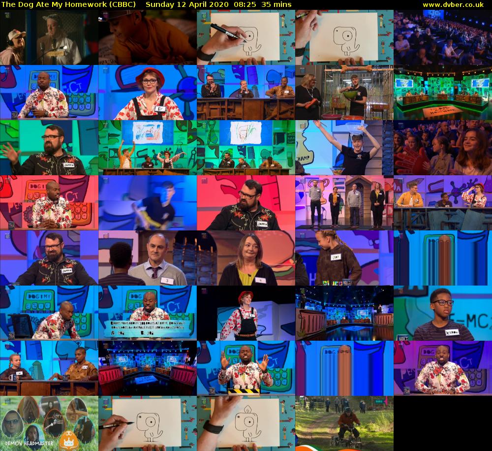 The Dog Ate My Homework (CBBC) Sunday 12 April 2020 08:25 - 09:00