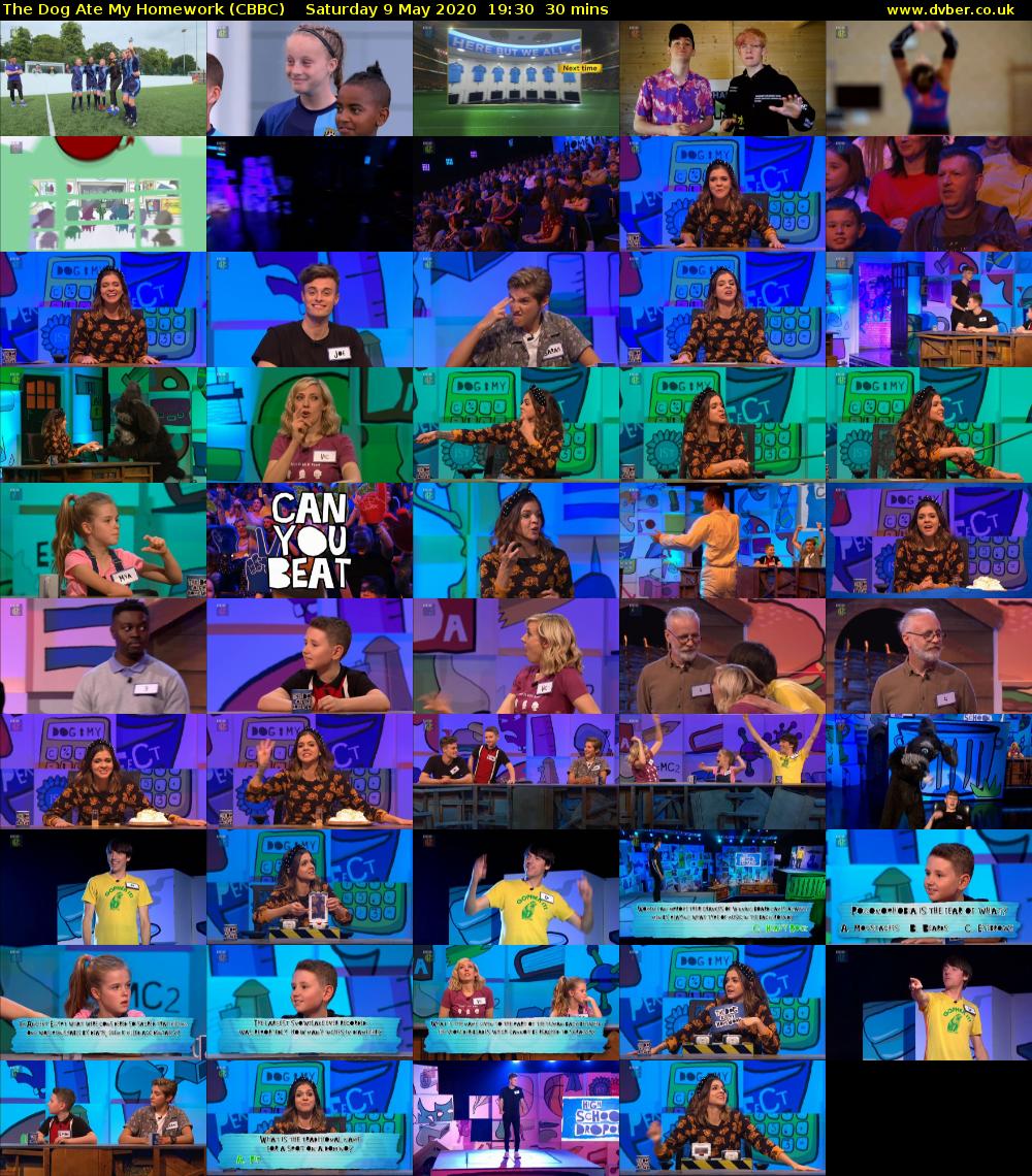 The Dog Ate My Homework (CBBC) Saturday 9 May 2020 19:30 - 20:00