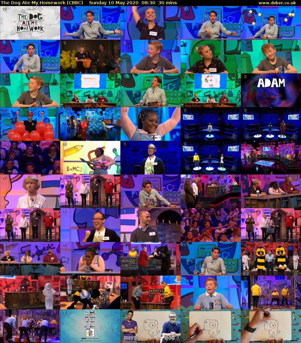 The Dog Ate My Homework (CBBC) Sunday 10 May 2020 08:30 - 09:00