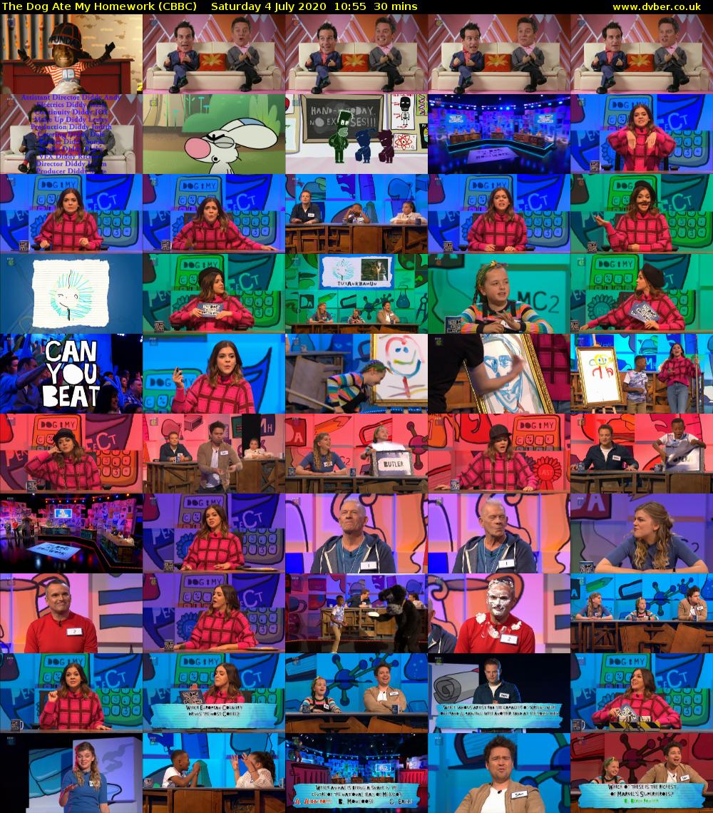 The Dog Ate My Homework (CBBC) Saturday 4 July 2020 10:55 - 11:25