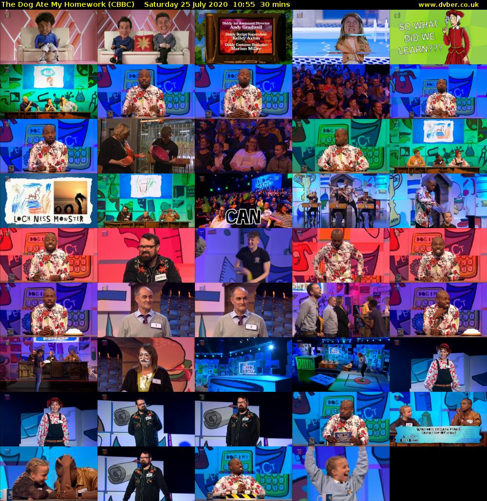 The Dog Ate My Homework (CBBC) Saturday 25 July 2020 10:55 - 11:25
