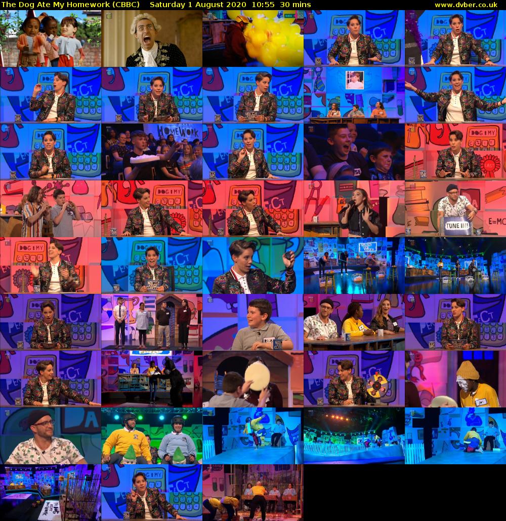 The Dog Ate My Homework (CBBC) Saturday 1 August 2020 10:55 - 11:25