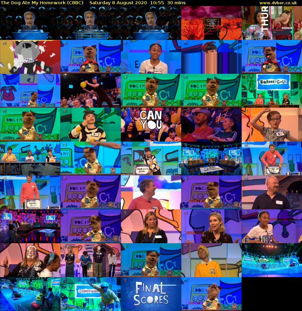 The Dog Ate My Homework (CBBC) Saturday 8 August 2020 10:55 - 11:25