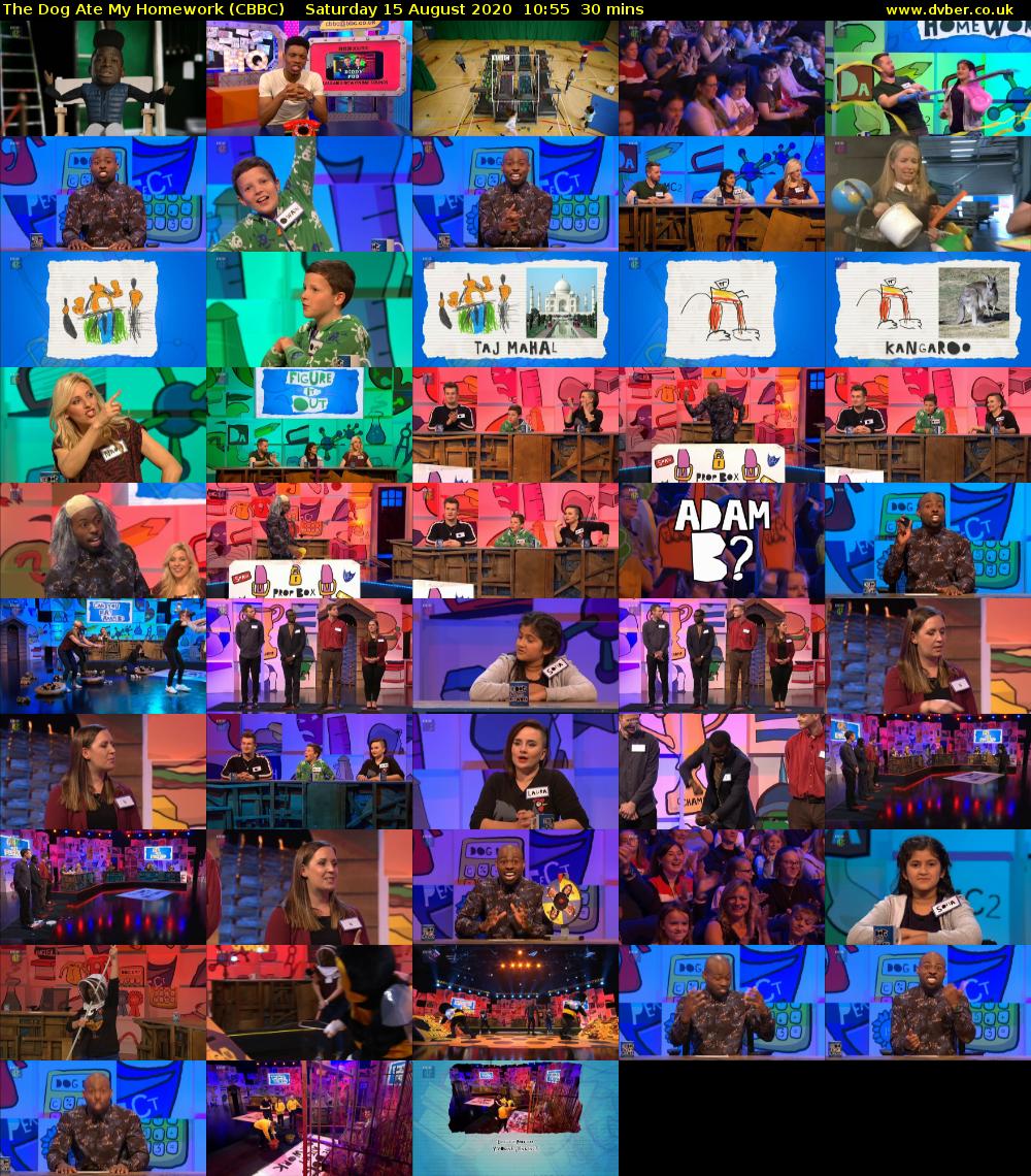 The Dog Ate My Homework (CBBC) Saturday 15 August 2020 10:55 - 11:25