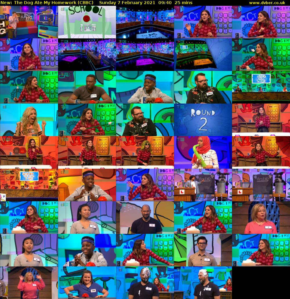 The Dog Ate My Homework (CBBC) Sunday 7 February 2021 09:40 - 10:05