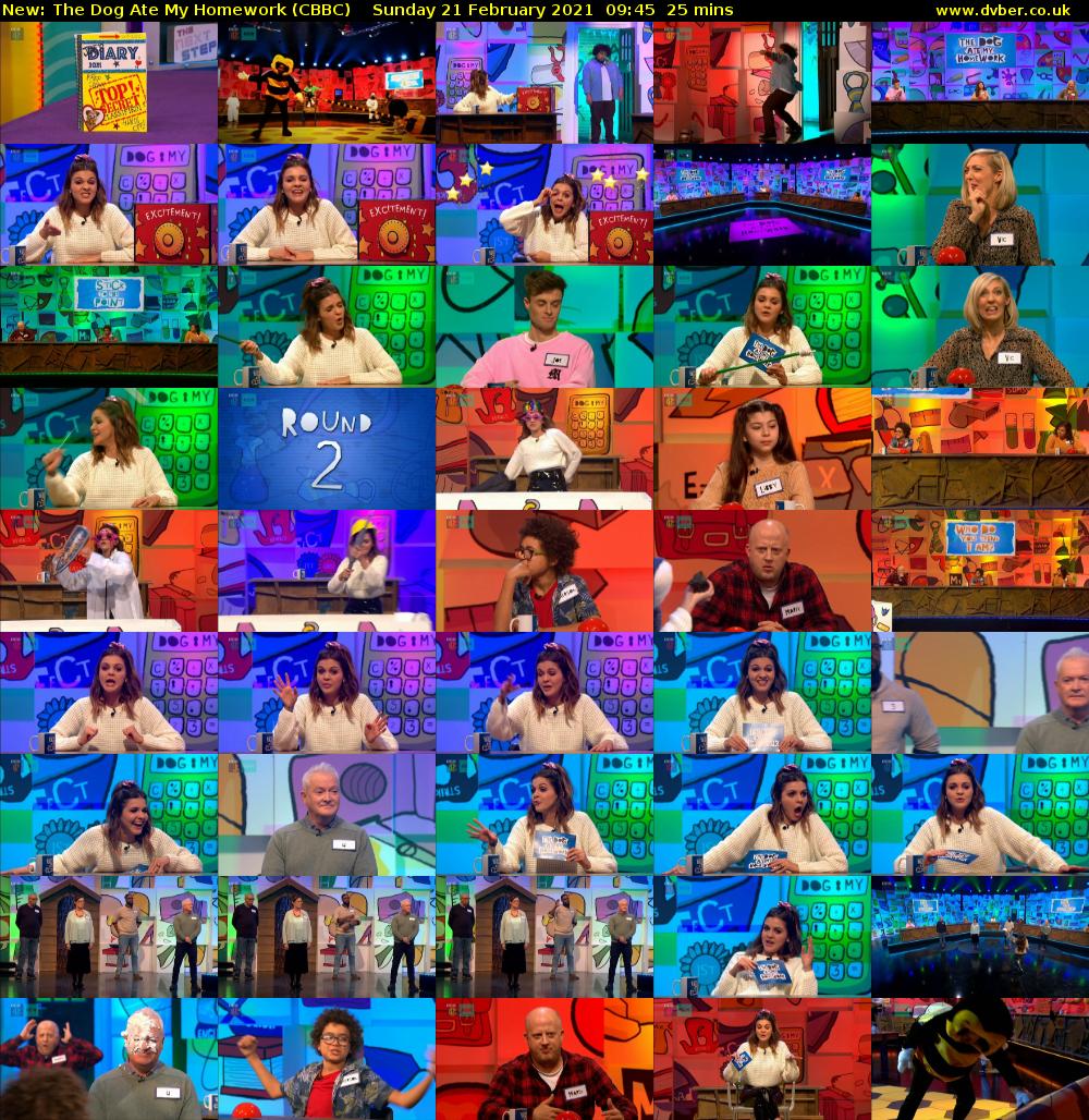 The Dog Ate My Homework (CBBC) Sunday 21 February 2021 09:45 - 10:10