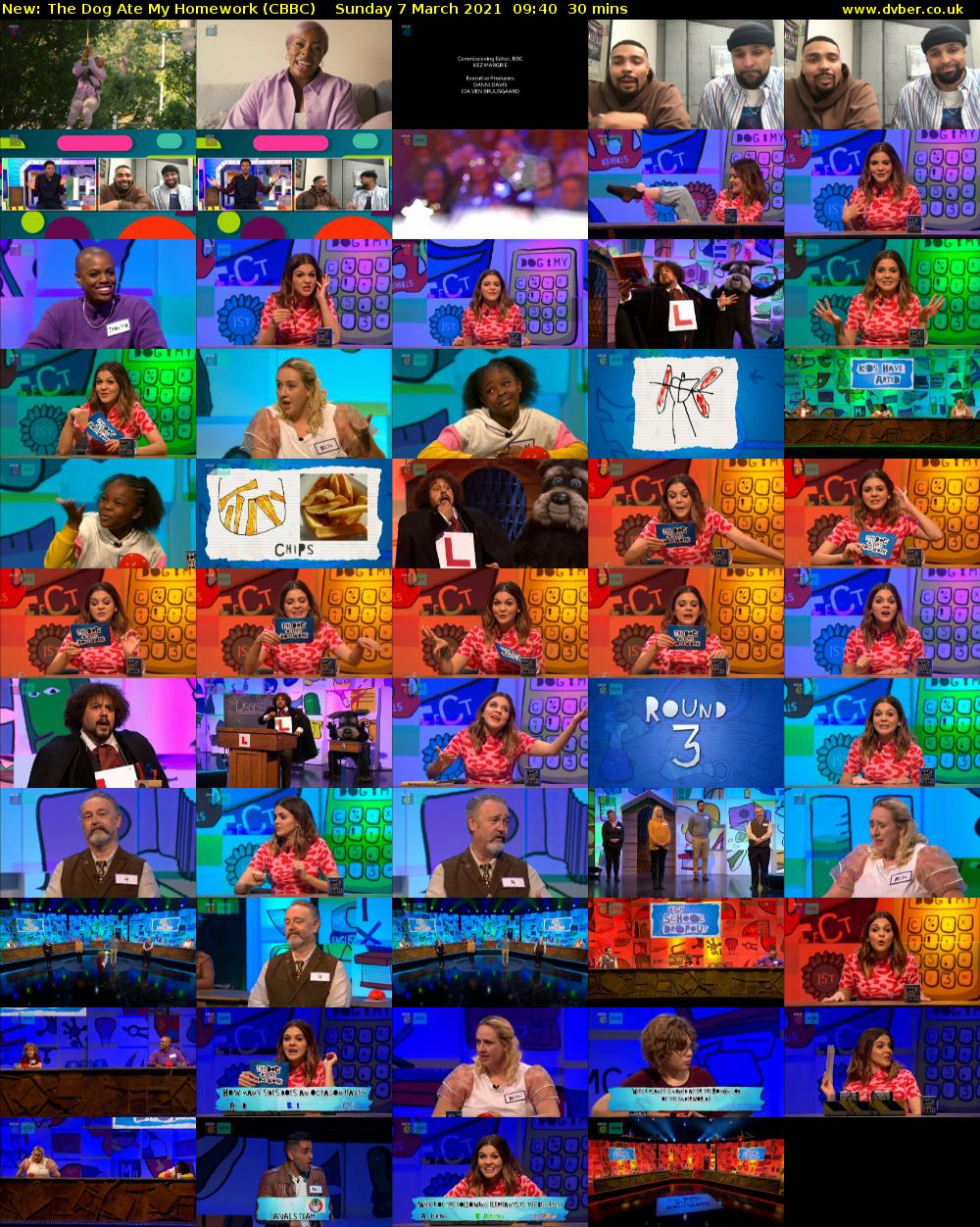 The Dog Ate My Homework (CBBC) Sunday 7 March 2021 09:40 - 10:10