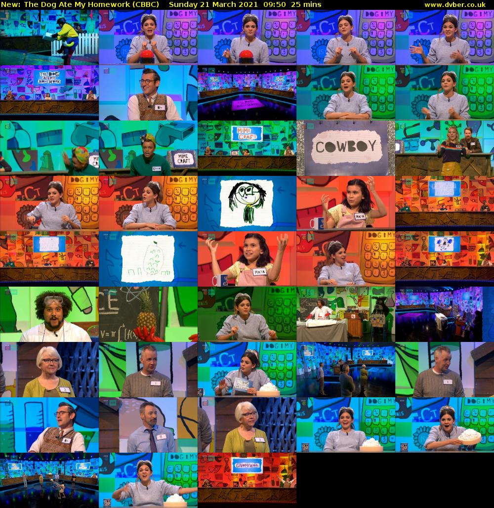 The Dog Ate My Homework (CBBC) Sunday 21 March 2021 09:50 - 10:15
