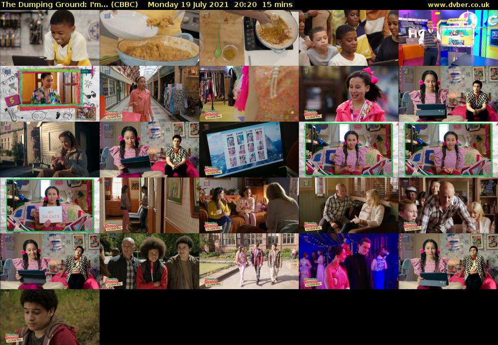 The Dumping Ground: I'm... (CBBC) Monday 19 July 2021 20:20 - 20:35