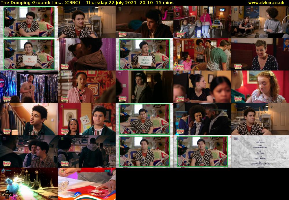 The Dumping Ground: I'm... (CBBC) Thursday 22 July 2021 20:10 - 20:25