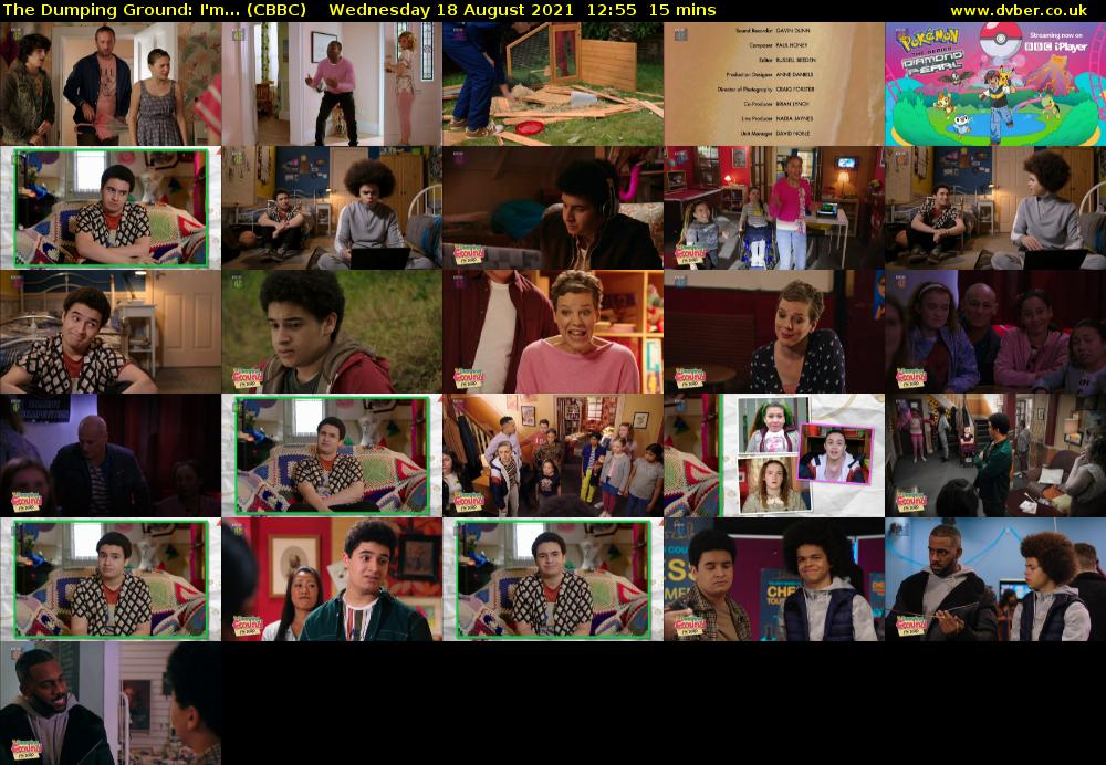 The Dumping Ground: I'm... (CBBC) Wednesday 18 August 2021 12:55 - 13:10