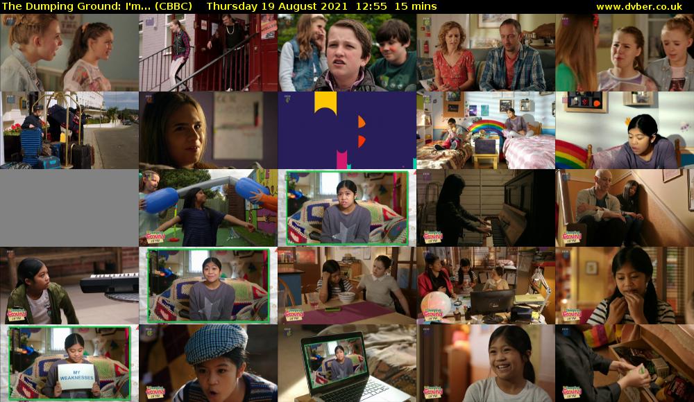 The Dumping Ground: I'm... (CBBC) Thursday 19 August 2021 12:55 - 13:10