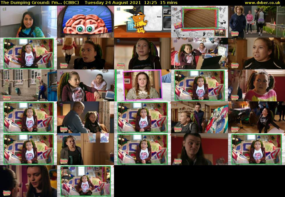 The Dumping Ground: I'm... (CBBC) Tuesday 24 August 2021 12:25 - 12:40