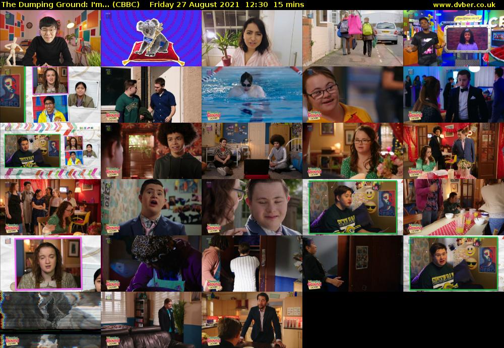 The Dumping Ground: I'm... (CBBC) Friday 27 August 2021 12:30 - 12:45