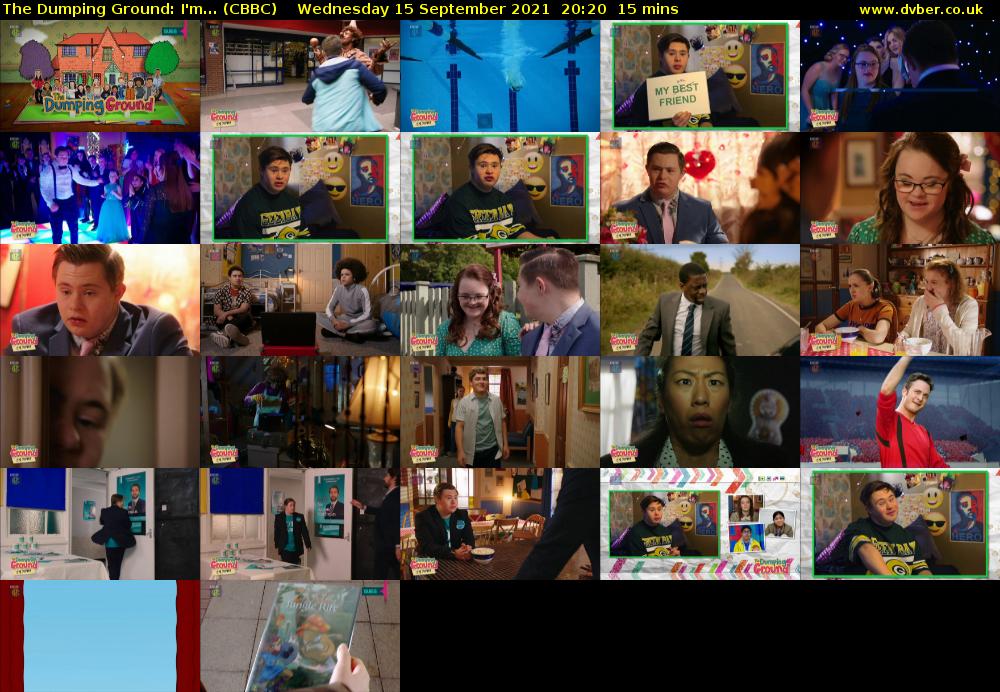 The Dumping Ground: I'm... (CBBC) Wednesday 15 September 2021 20:20 - 20:35