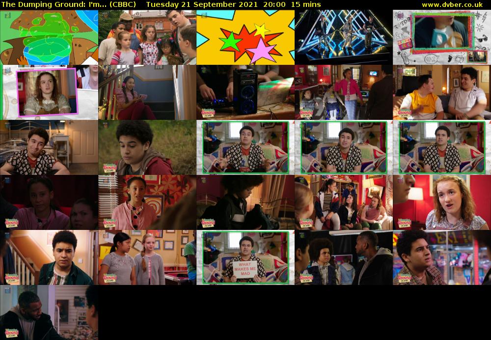 The Dumping Ground: I'm... (CBBC) Tuesday 21 September 2021 20:00 - 20:15