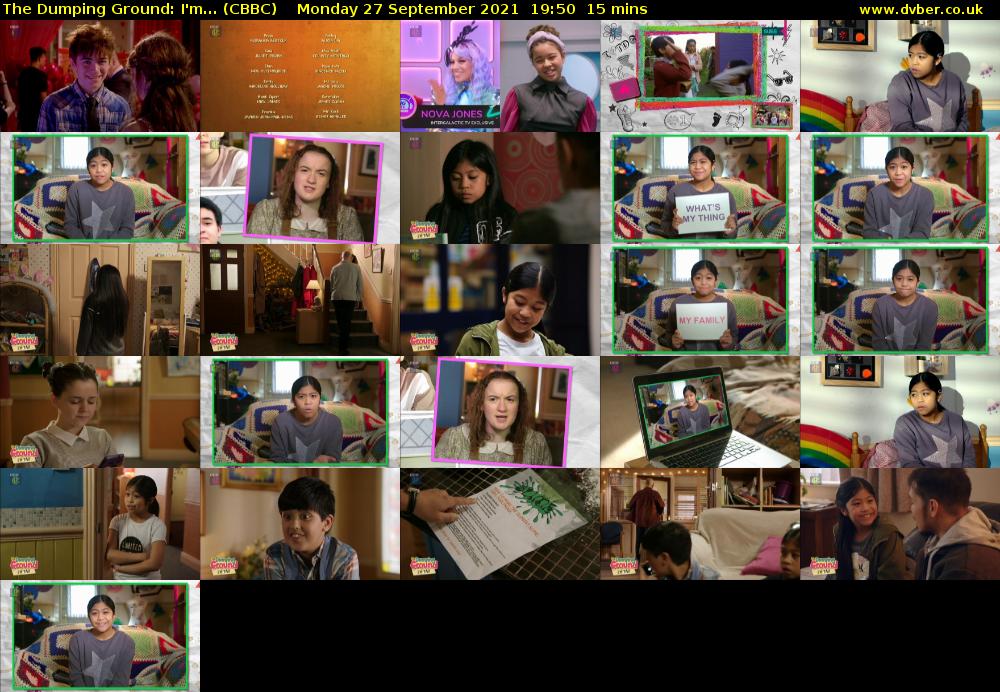 The Dumping Ground: I'm... (CBBC) Monday 27 September 2021 19:50 - 20:05