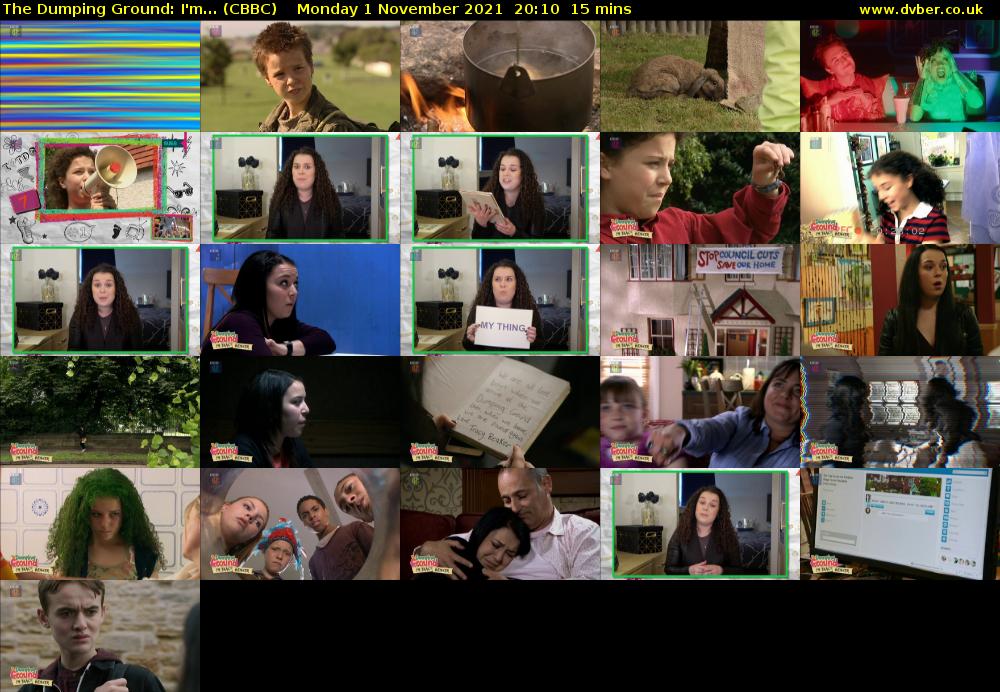 The Dumping Ground: I'm... (CBBC) Monday 1 November 2021 20:10 - 20:25