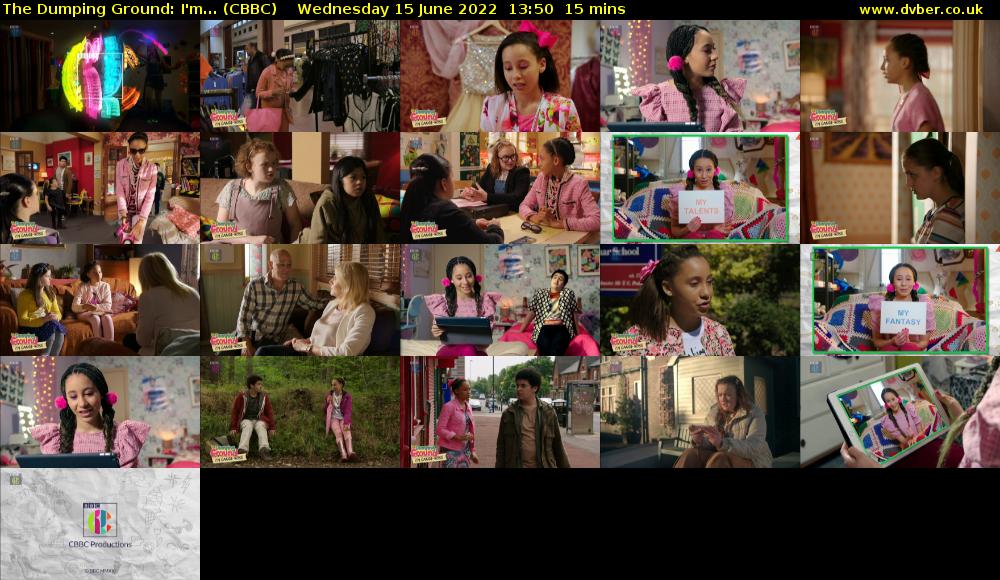 The Dumping Ground: I'm... (CBBC) Wednesday 15 June 2022 13:50 - 14:05