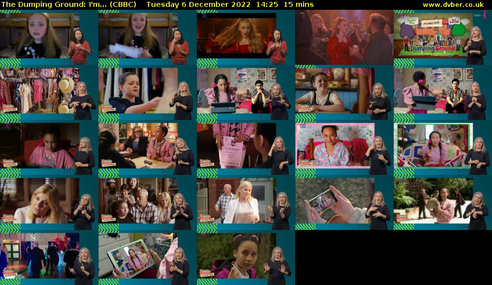 The Dumping Ground: I'm... (CBBC) Tuesday 6 December 2022 14:25 - 14:40