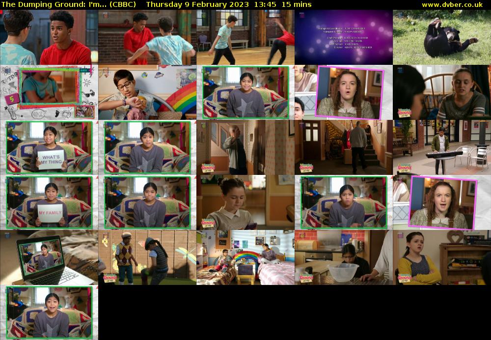 The Dumping Ground: I'm... (CBBC) Thursday 9 February 2023 13:45 - 14:00