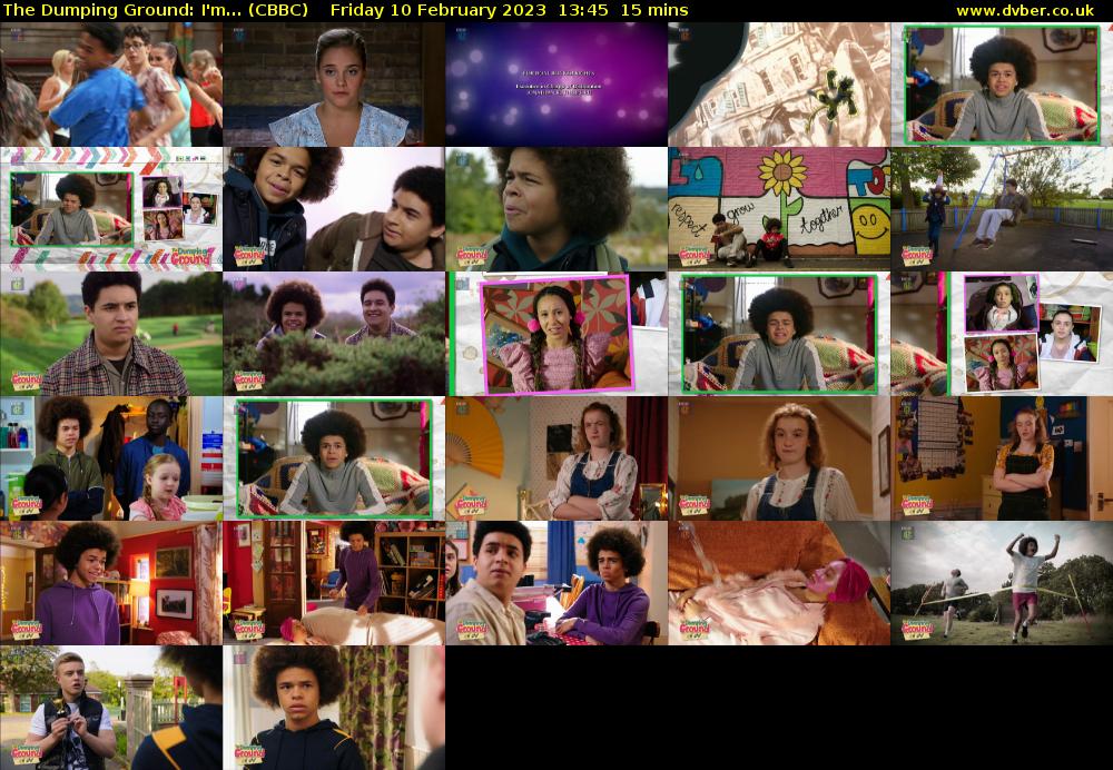 The Dumping Ground: I'm... (CBBC) Friday 10 February 2023 13:45 - 14:00