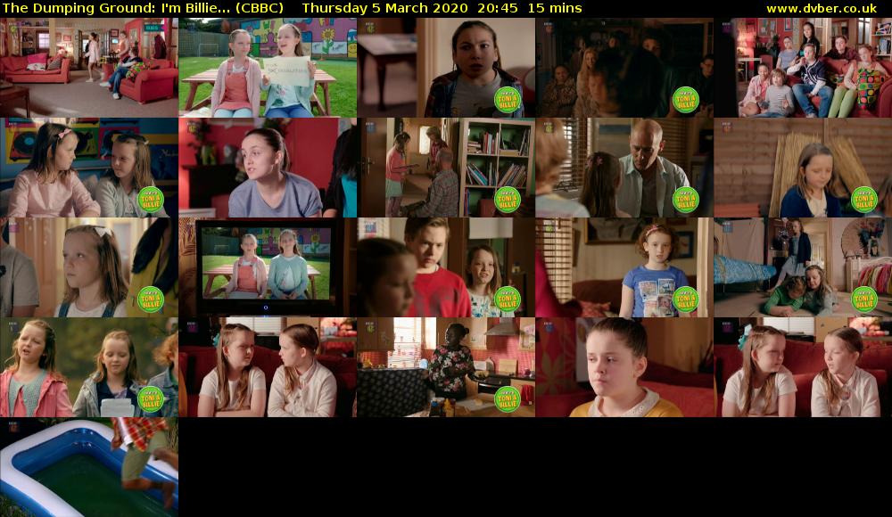 The Dumping Ground: I'm Billie... (CBBC) Thursday 5 March 2020 20:45 - 21:00