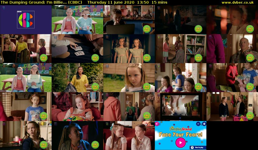 The Dumping Ground: I'm Billie... (CBBC) Thursday 11 June 2020 13:50 - 14:05