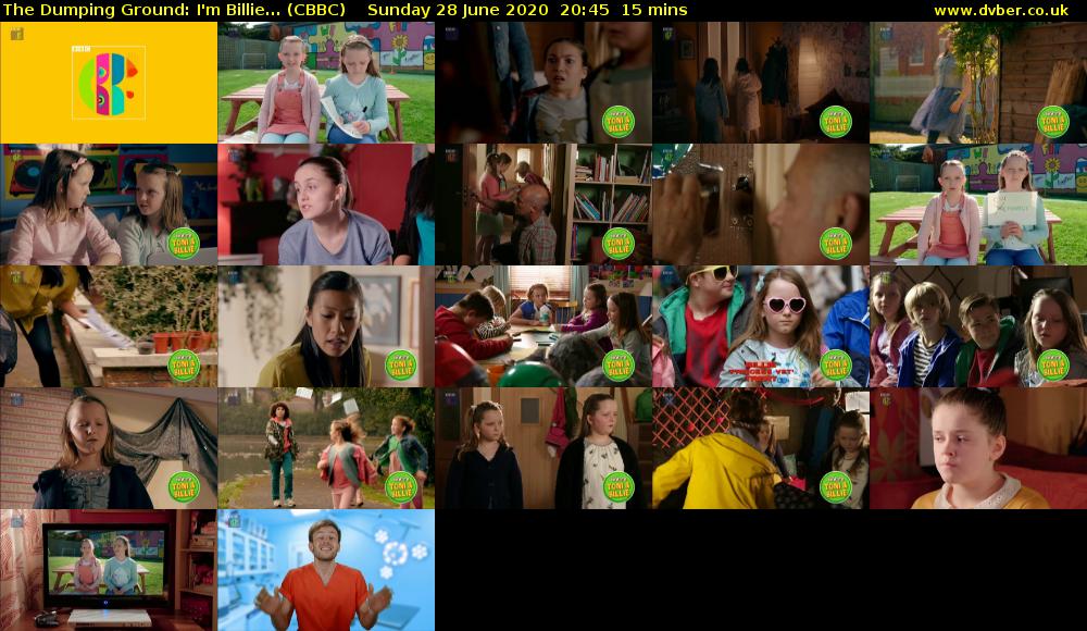 The Dumping Ground: I'm Billie... (CBBC) Sunday 28 June 2020 20:45 - 21:00
