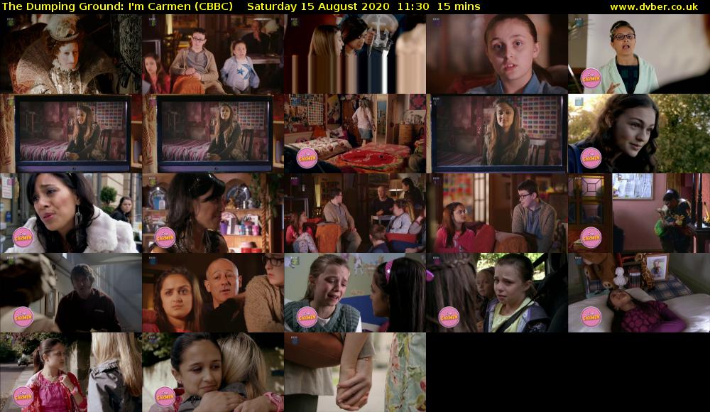 The Dumping Ground: I'm Carmen (CBBC) Saturday 15 August 2020 11:30 - 11:45