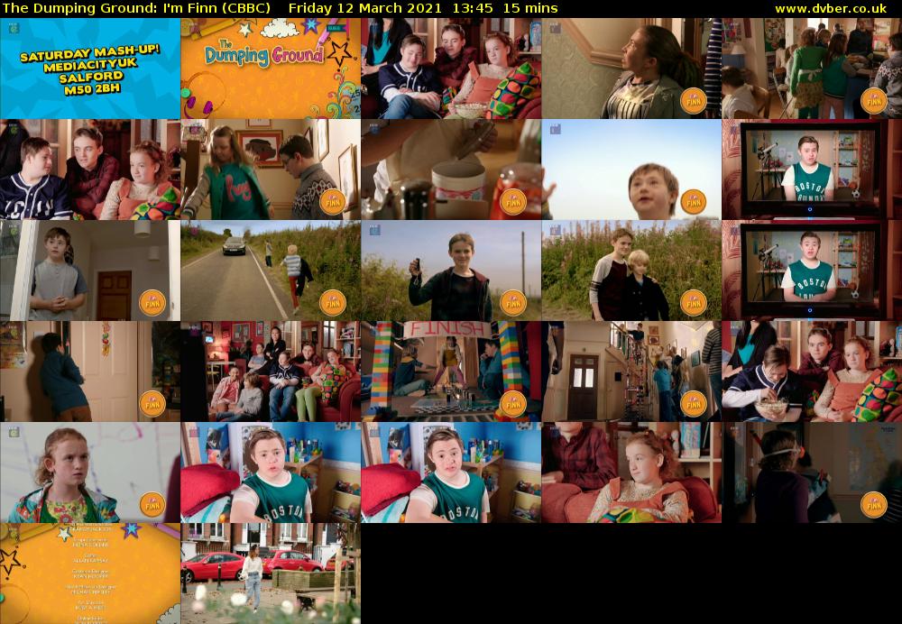The Dumping Ground: I'm Finn (CBBC) Friday 12 March 2021 13:45 - 14:00