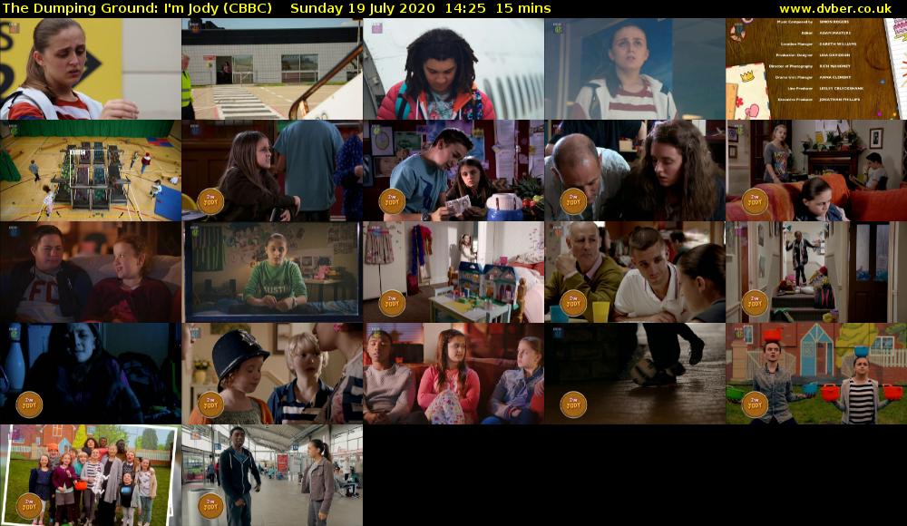 The Dumping Ground: I'm Jody (CBBC) Sunday 19 July 2020 14:25 - 14:40