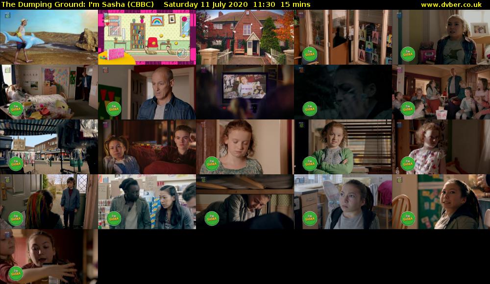 The Dumping Ground: I'm Sasha (CBBC) Saturday 11 July 2020 11:30 - 11:45