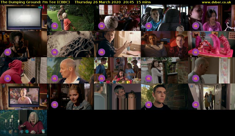 The Dumping Ground: I'm Tee (CBBC) Thursday 26 March 2020 20:45 - 21:00