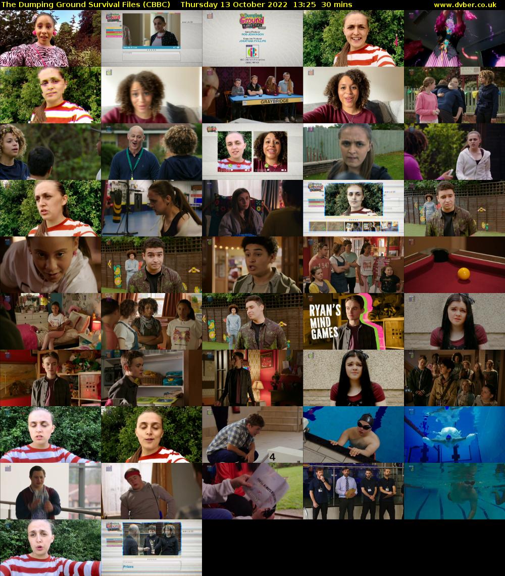 The Dumping Ground Survival Files (CBBC) Thursday 13 October 2022 13:25 - 13:55